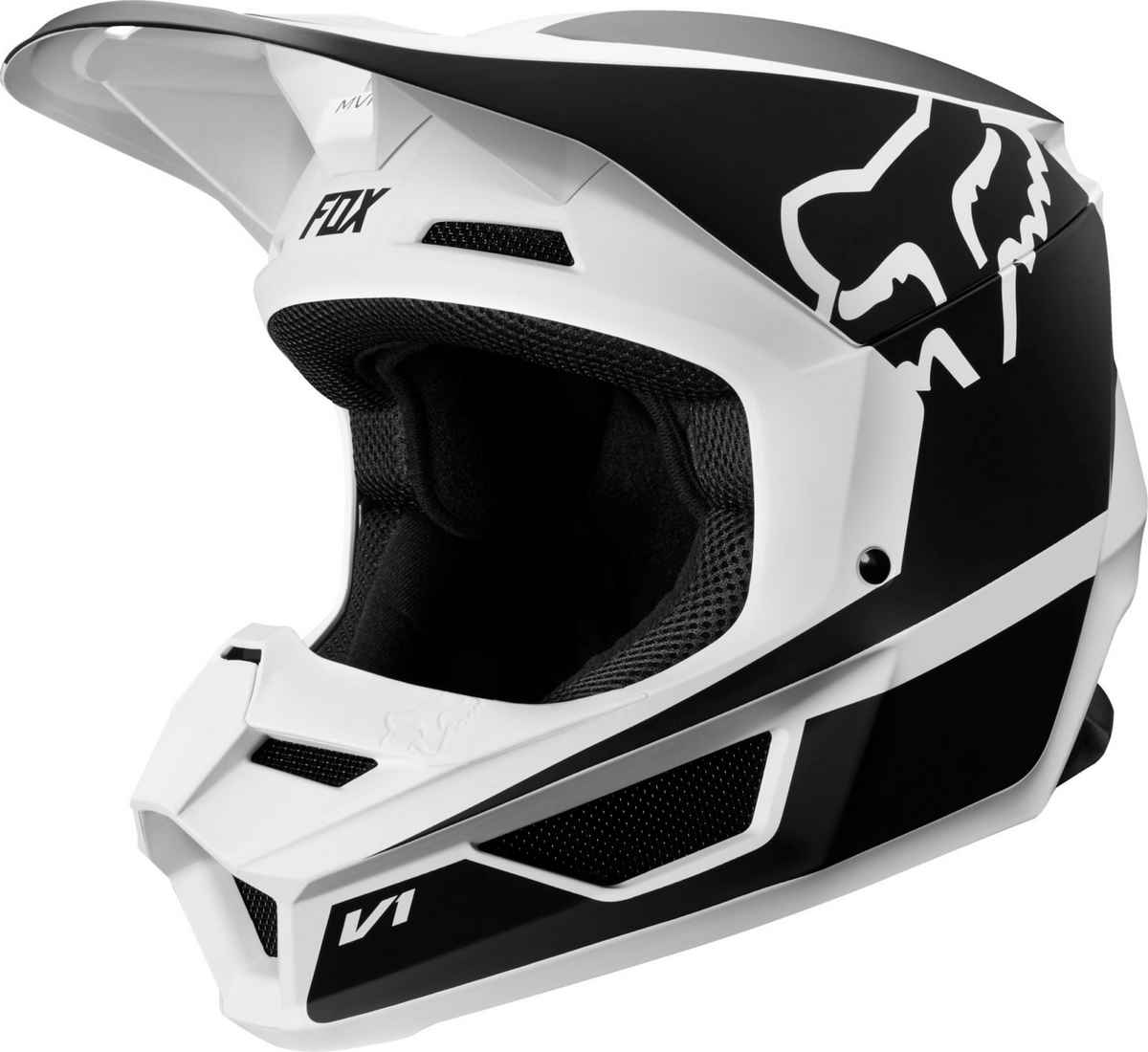 Мотошлем подростковый Fox V1 Przm Youth Helmet Black/White S 4748cm